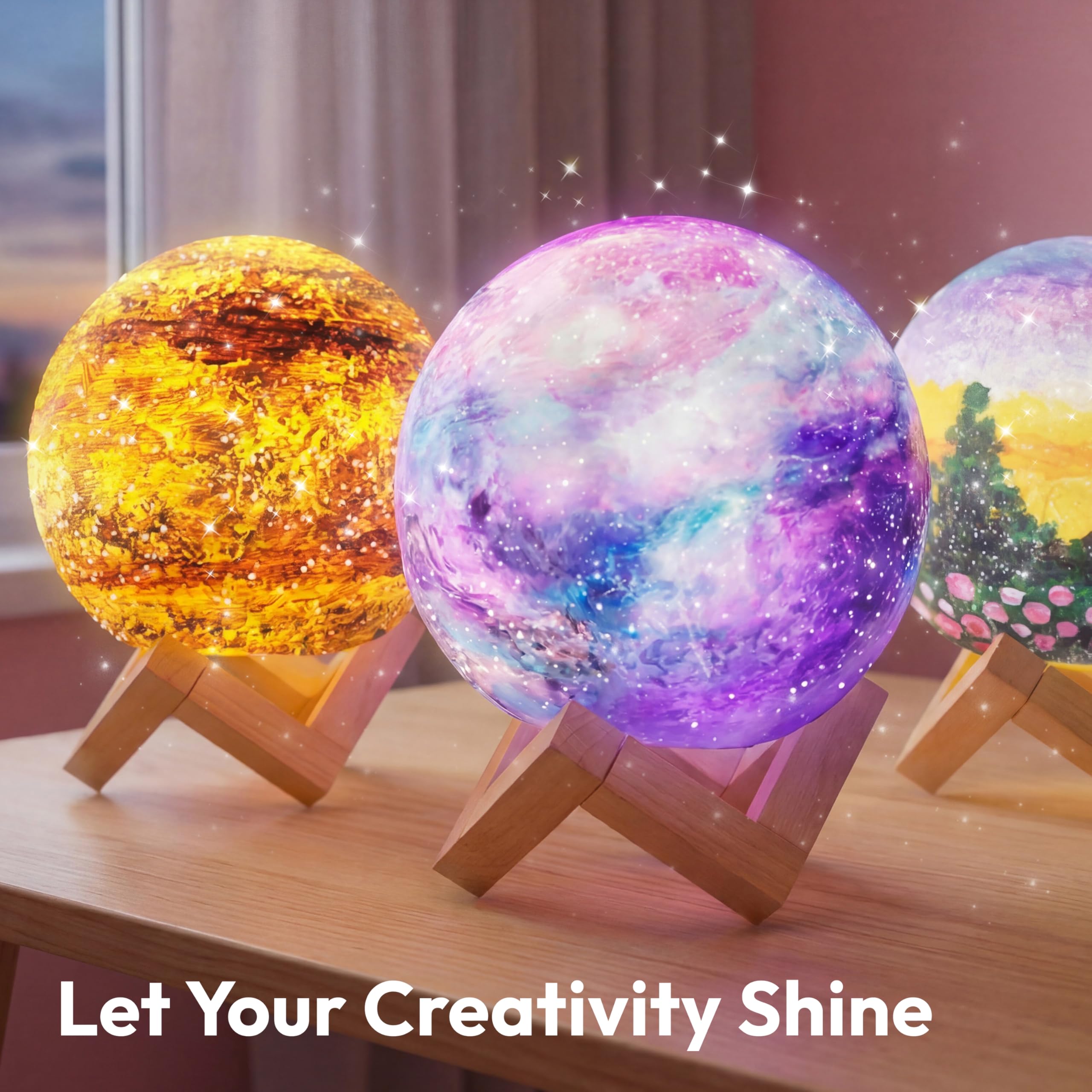 Amazon.com: Klever Kits DIY 3D Moon Night Light, Paint Your Own